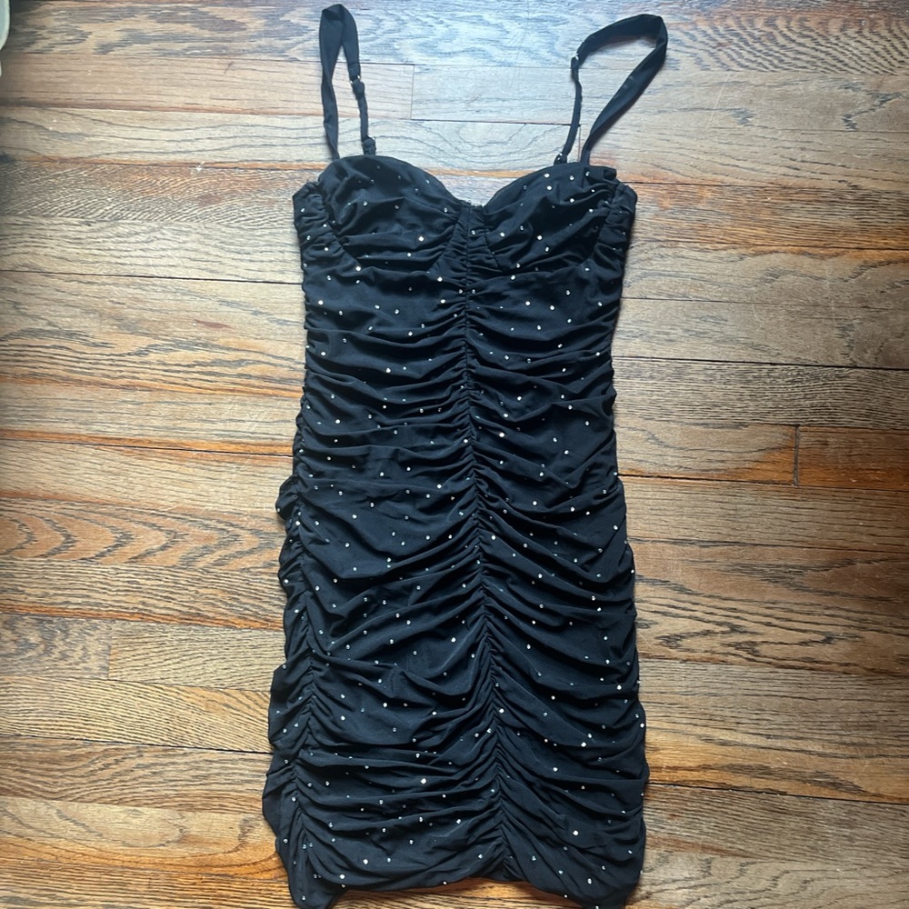 Hello Molly Black Dazzle Time Mini Dress